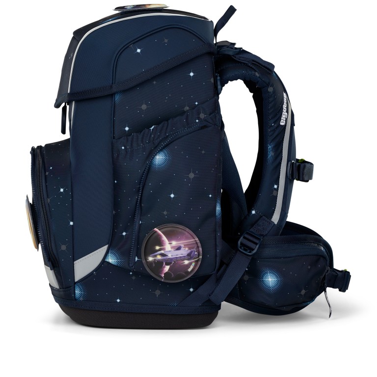 Schulranzen Cubo Galaxy Glow Set 5-teilig Modell 2025 KoBärnikus, Farbe: blau/petrol, Marke: Ergobag, EAN: 4057081192410, Abmessungen in cm: 28x38x25, Bild 4 von 9