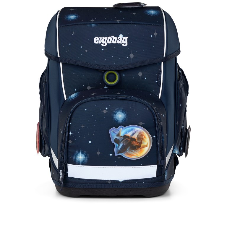 Schulranzen Cubo Galaxy Glow Set 5-teilig Modell 2025 KoBärnikus, Farbe: blau/petrol, Marke: Ergobag, EAN: 4057081192410, Abmessungen in cm: 28x38x25, Bild 3 von 9