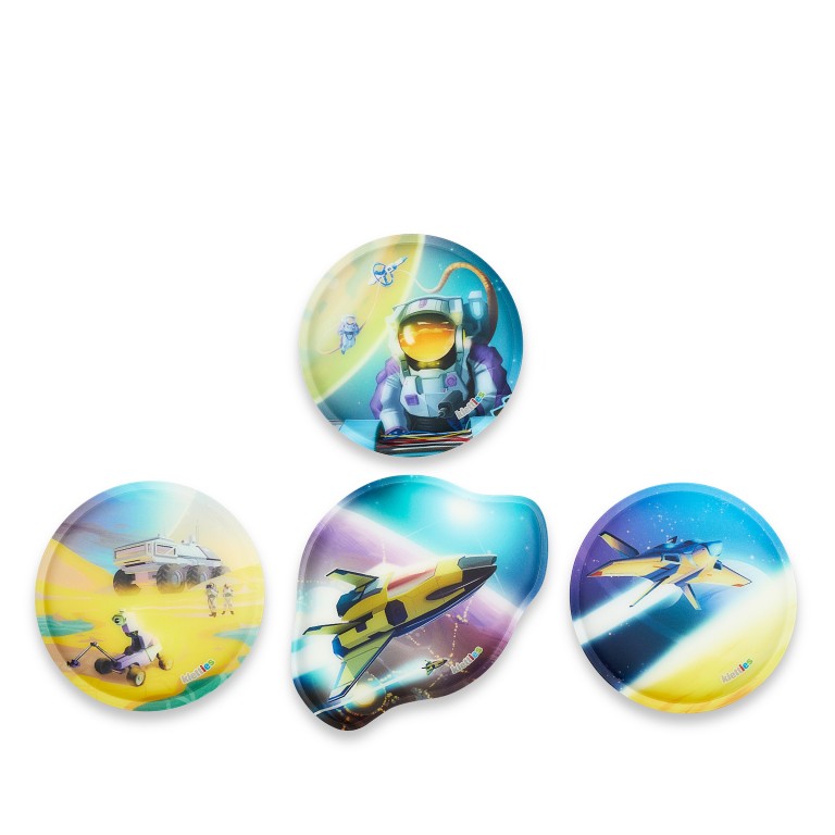 Schulranzen Cubo Galaxy Glow Set 5-teilig Modell 2025 RaumfahrBär, Farbe: blau/petrol, Marke: Ergobag, EAN: 4057081192335, Abmessungen in cm: 28x38x25, Bild 9 von 9