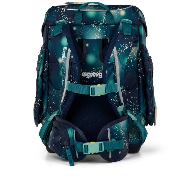 Schulranzen Cubo Galaxy Glow Set 5-teilig Modell 2025 RaumfahrBär, Farbe: blau/petrol, Marke: Ergobag, EAN: 4057081192335, Abmessungen in cm: 28x38x25, Bild 5 von 9