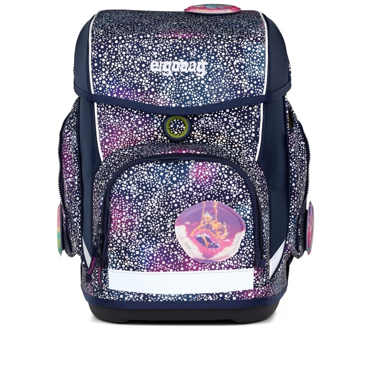 Schulranzen Cubo Super Reflex Glow Set 5-teilig Modell 2025 Bärlaxy, Farbe: blau/petrol, Marke: Ergobag, EAN: 4057081192243, Abmessungen in cm: 28x38x25, Bild 3 von 9