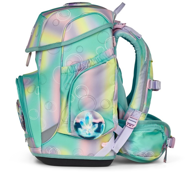 Schulranzen Cubo Reflex Glow Set 5-teilig Modell 2025 ZauBärwelt, Farbe: grün/oliv, Marke: Ergobag, EAN: 4057081192328, Abmessungen in cm: 28x38x25, Bild 4 von 9