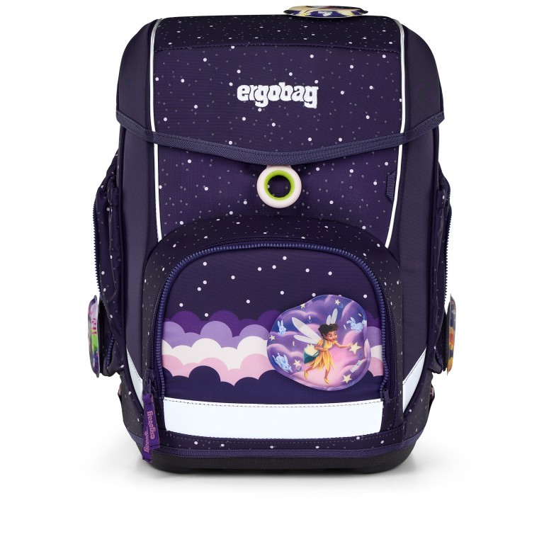 Schulranzen Cubo Reflex Glow Set 5-teilig Modell 2025 SternguckBär, Farbe: flieder/lila, Marke: Ergobag, EAN: 4057081192397, Abmessungen in cm: 28x38x25, Bild 3 von 9
