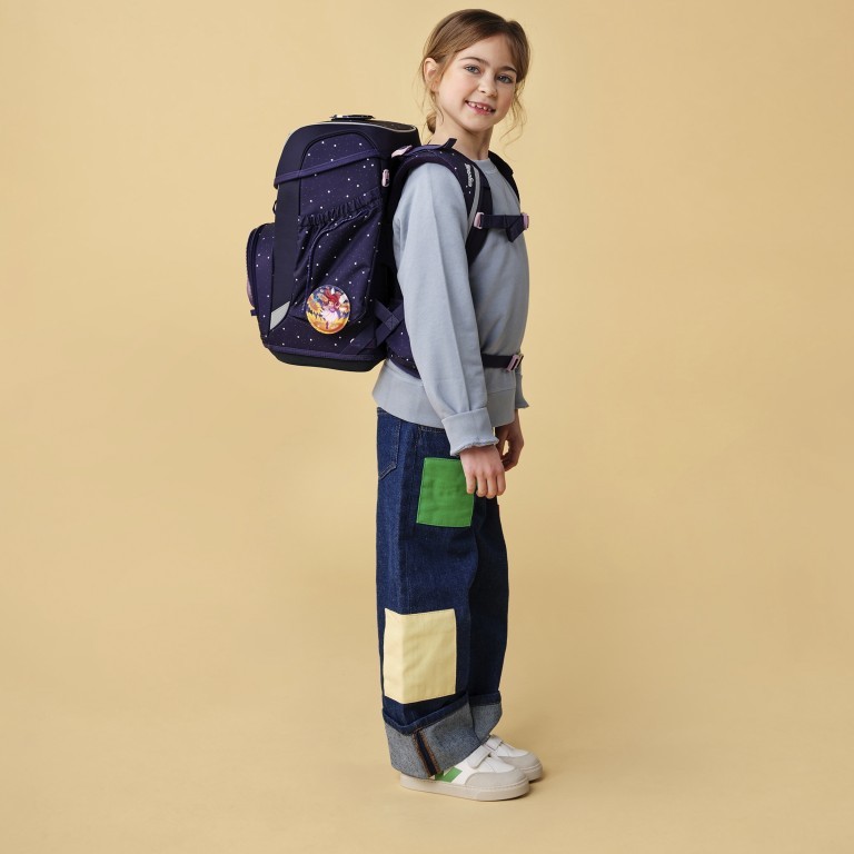 Schulranzen Cubo Reflex Glow Set 5-teilig Modell 2025 SternguckBär, Farbe: flieder/lila, Marke: Ergobag, EAN: 4057081192397, Abmessungen in cm: 28x38x25, Bild 7 von 9