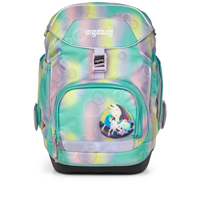 Schulranzen Pack Reflex Glow Set 6-teilig Modell 2025 ZauBärwelt, Farbe: grün/oliv, Marke: Ergobag, EAN: 4057081200610, Abmessungen in cm: 28x40x25, Bild 3 von 9