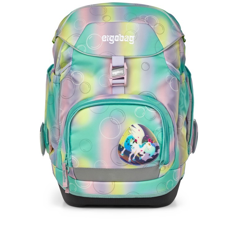 Schulranzen Pack Reflex Glow Set 6-teilig Modell 2025 ZauBärwelt, Farbe: grün/oliv, Marke: Ergobag, EAN: 4057081200610, Abmessungen in cm: 28x40x25, Bild 2 von 9