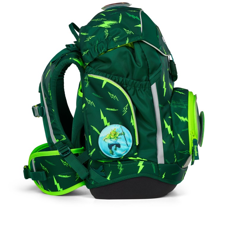 Schulranzen Pack Lumi Edition Set 6-teilig Modell 2025 Bärtastisch, Farbe: grün/oliv, Marke: Ergobag, EAN: 4057081200559, Abmessungen in cm: 28x40x25, Bild 5 von 8