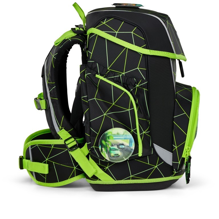 Schulranzen Cubo Lumi Edition Set 5-teilig Modell 2025 CyBär Race, Farbe: schwarz, Marke: Ergobag, EAN: 4057081192380, Abmessungen in cm: 28x38x25, Bild 5 von 8