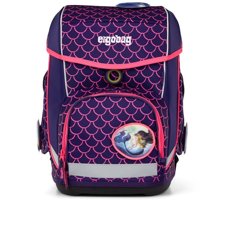 Schulranzen Cubo Lumi Edition Set 5-teilig Modell 2025 PerlentauchBär, Farbe: flieder/lila, Marke: Ergobag, EAN: 4057081192205, Abmessungen in cm: 28x38x25, Bild 2 von 8