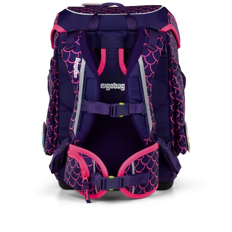 Schulranzen Cubo Lumi Edition Set 5-teilig Modell 2025 PerlentauchBär, Farbe: flieder/lila, Marke: Ergobag, EAN: 4057081192205, Abmessungen in cm: 28x38x25, Bild 4 von 8