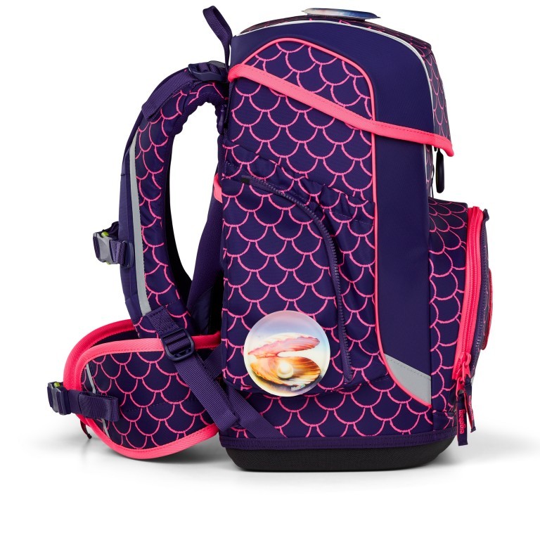 Schulranzen Cubo Lumi Edition Set 5-teilig Modell 2025 PerlentauchBär, Farbe: flieder/lila, Marke: Ergobag, EAN: 4057081192205, Abmessungen in cm: 28x38x25, Bild 5 von 8