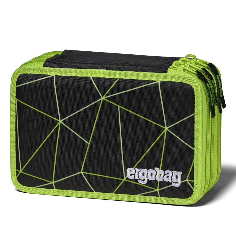 Stiftetui Maxi Mäppchen Lumi Edition Set 40-teilig CyBär Race, Farbe: schwarz, Marke: Ergobag, EAN: 4057081200313, Abmessungen in cm: 20.5x13.5x6.5, Bild 1 von 3