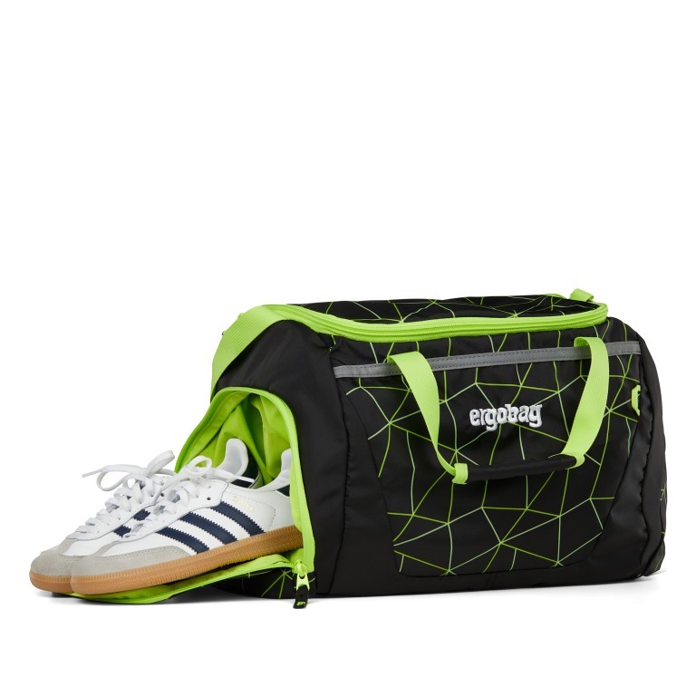 Sporttasche Lumi CyBär Race, Farbe: schwarz, Marke: Ergobag, EAN: 4057081196753, Abmessungen in cm: 40x20x25, Bild 4 von 4