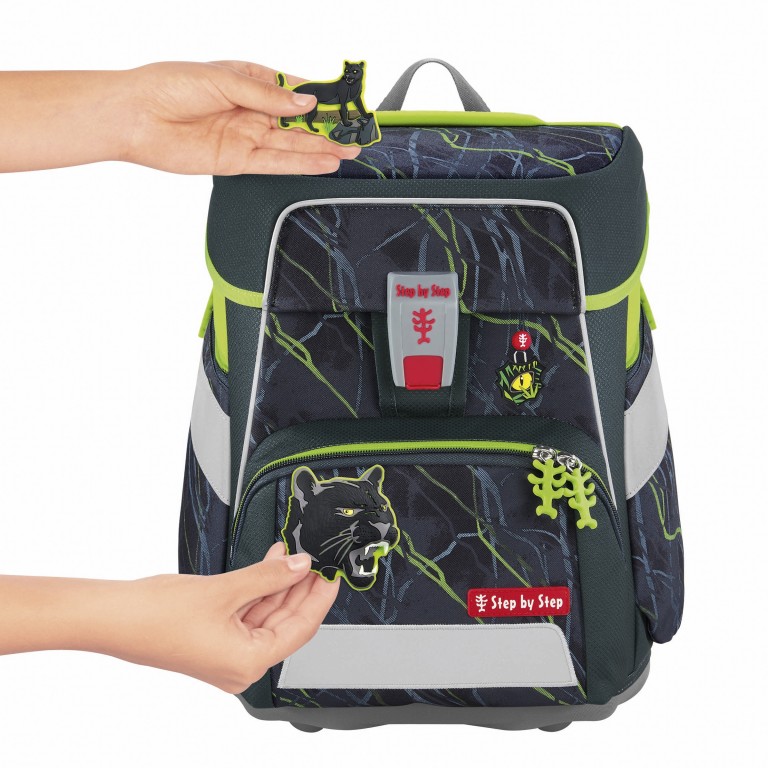 Schulranzen Space Set 5-teilig Danger Cat Chico, Farbe: grau, Marke: Step by Step, EAN: 4047443524904, Abmessungen in cm: 28x37x20, Bild 3 von 14