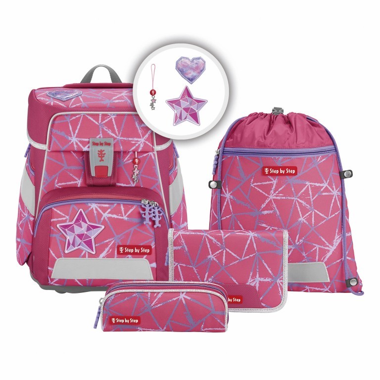Schulranzen Space Set 5-teilig Star Stella, Farbe: rosa/pink, Marke: Step by Step, EAN: 4047443524911, Abmessungen in cm: 28x37x20, Bild 1 von 14