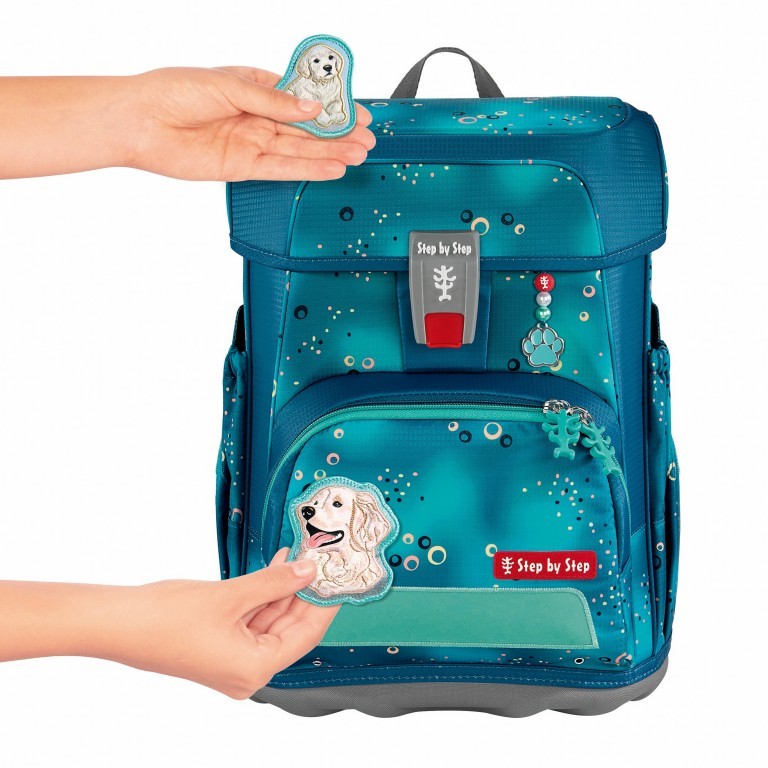 Schulranzen Cloud Set 5-teilig Dog Basty, Farbe: blau/petrol, Marke: Step by Step, EAN: 4047443525017, Abmessungen in cm: 28x37.5x20, Bild 3 von 14