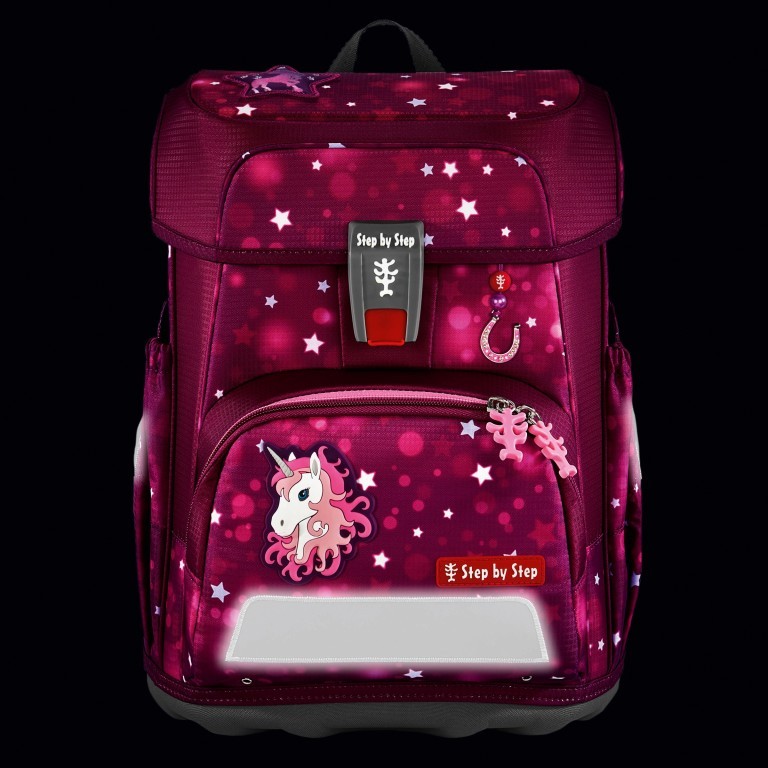 Schulranzen Cloud Set 5-teilig Sweet Unicorn Nuala, Farbe: rot/weinrot, Marke: Step by Step, EAN: 4047443525024, Abmessungen in cm: 28x37.5x20, Bild 14 von 14