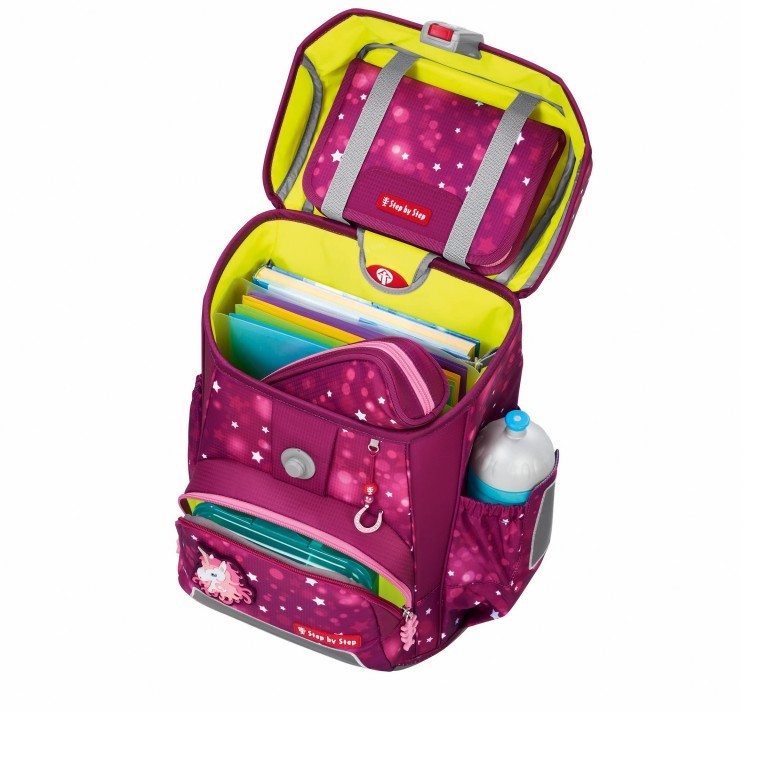 Schulranzen Cloud Set 5-teilig Sweet Unicorn Nuala, Farbe: rot/weinrot, Marke: Step by Step, EAN: 4047443525024, Abmessungen in cm: 28x37.5x20, Bild 7 von 14
