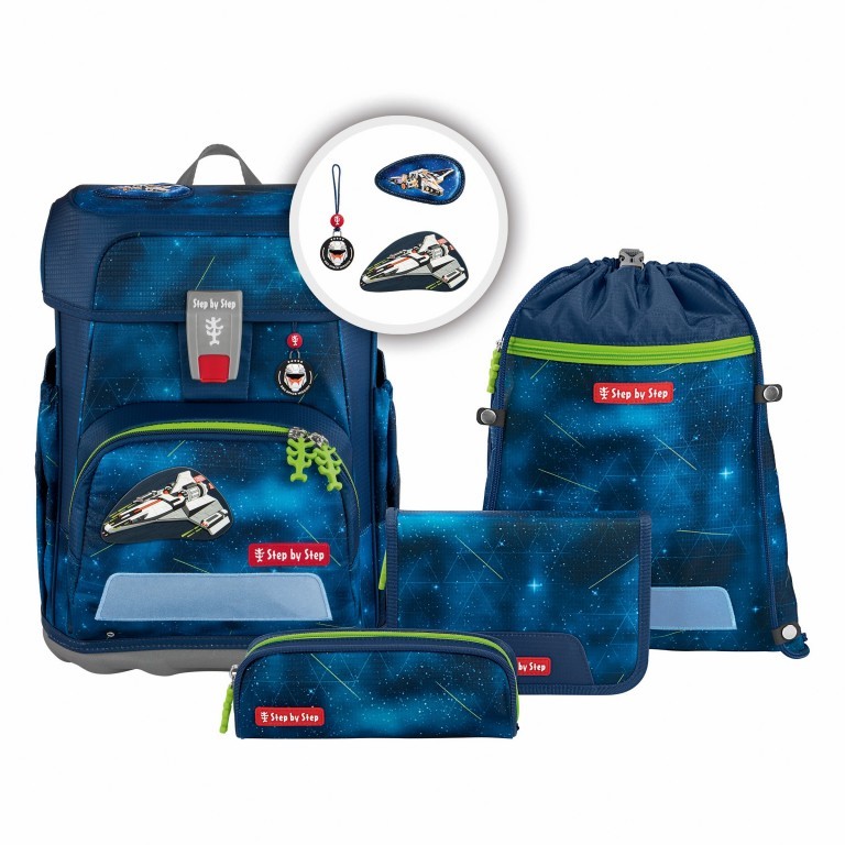 Schulranzen Cloud Set 5-teilig Starship Galactus, Farbe: blau/petrol, Marke: Step by Step, EAN: 4047443524997, Abmessungen in cm: 28x37.5x20, Bild 1 von 14