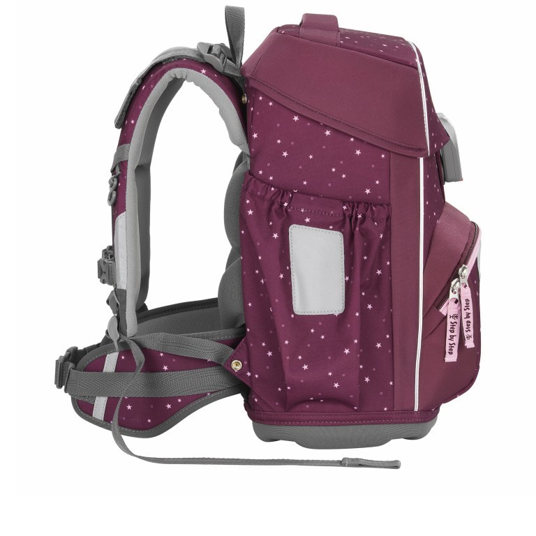 Schulranzen Basis Set 4-teilig Berry Stars, Farbe: rot/weinrot, Marke: Step by Step, EAN: 4047443527271, Abmessungen in cm: 28x41x20, Bild 4 von 13