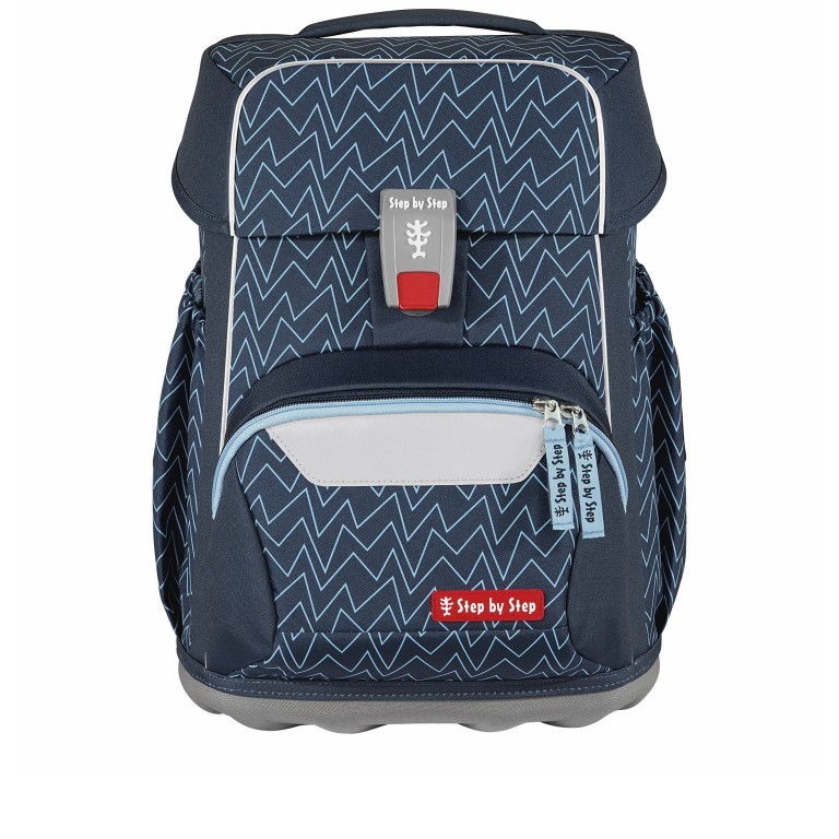 Schulranzen Basis Set 4-teilig Blue Lines, Farbe: blau/petrol, Marke: Step by Step, EAN: 4047443527295, Abmessungen in cm: 28x41x20, Bild 3 von 13