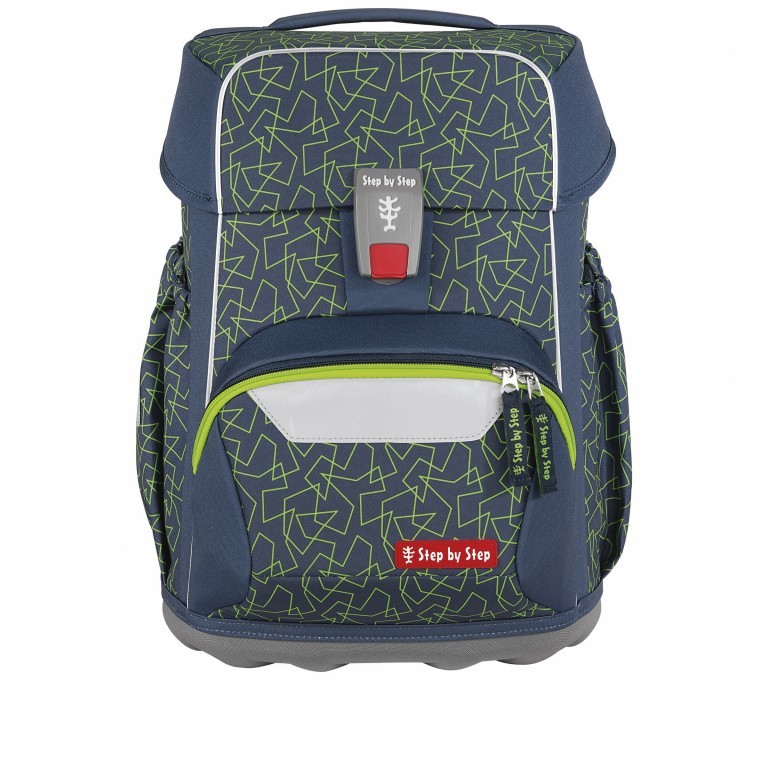 Schulranzen Basis Set 4-teilig Green Geometric, Farbe: grün/oliv, Marke: Step by Step, EAN: 4047443527301, Abmessungen in cm: 28x41x20, Bild 3 von 13