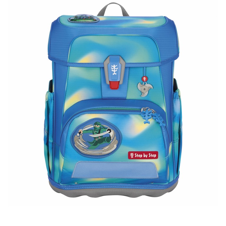 Schulranzen Cloud Flash Set 5-teilig Ninja Zazu, Farbe: blau/petrol, Marke: Step by Step, EAN: 4047443525062, Abmessungen in cm: 28x37.5x20, Bild 2 von 14