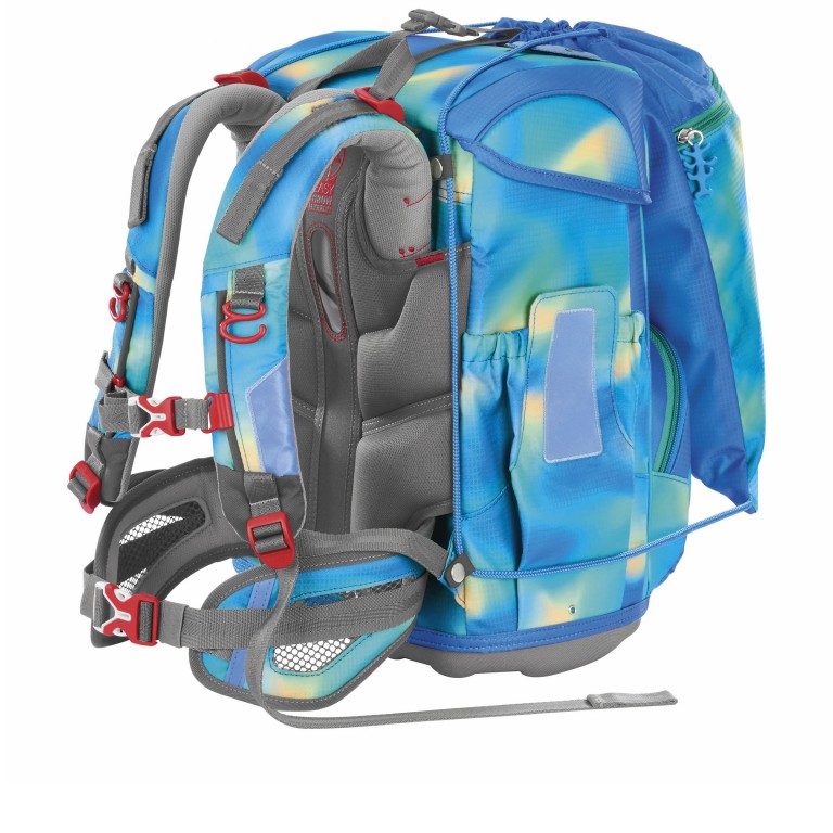 Schulranzen Cloud Flash Set 5-teilig Ninja Zazu, Farbe: blau/petrol, Marke: Step by Step, EAN: 4047443525062, Abmessungen in cm: 28x37.5x20, Bild 13 von 14