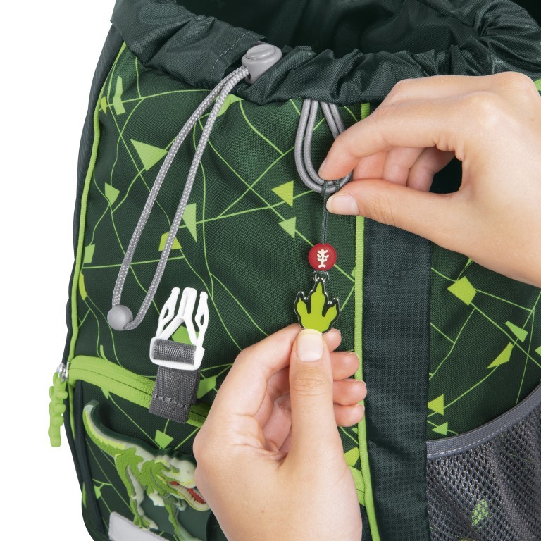 Kinderrucksack Kid Shine Set 3-teilig Dino Night Tyro, Farbe: grün/oliv, Marke: Step by Step, EAN: 4047443491961, Abmessungen in cm: 26x35x17, Bild 7 von 8