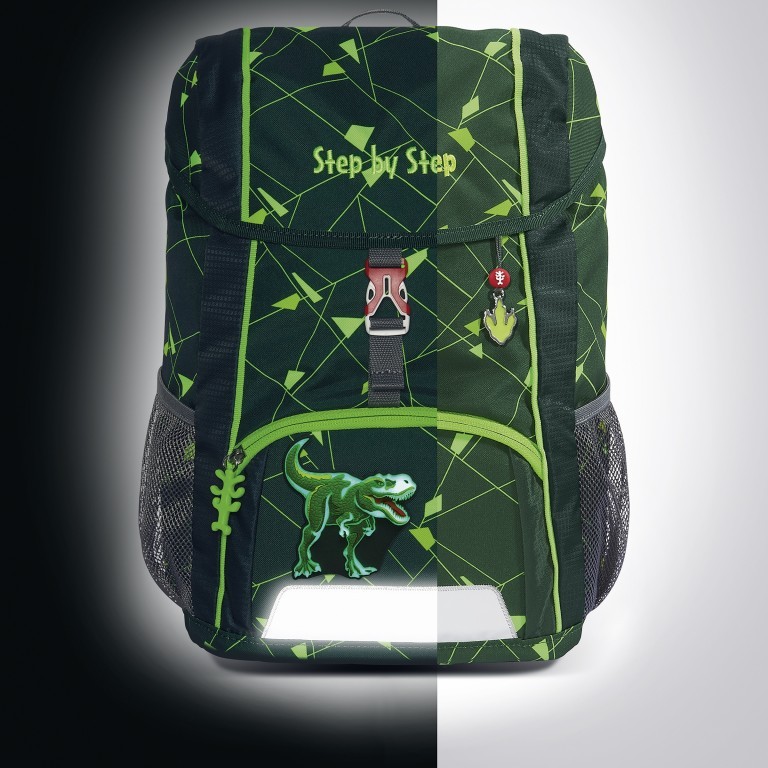 Kinderrucksack Kid Shine Set 3-teilig Dino Night Tyro, Farbe: grün/oliv, Marke: Step by Step, EAN: 4047443491961, Abmessungen in cm: 26x35x17, Bild 8 von 8