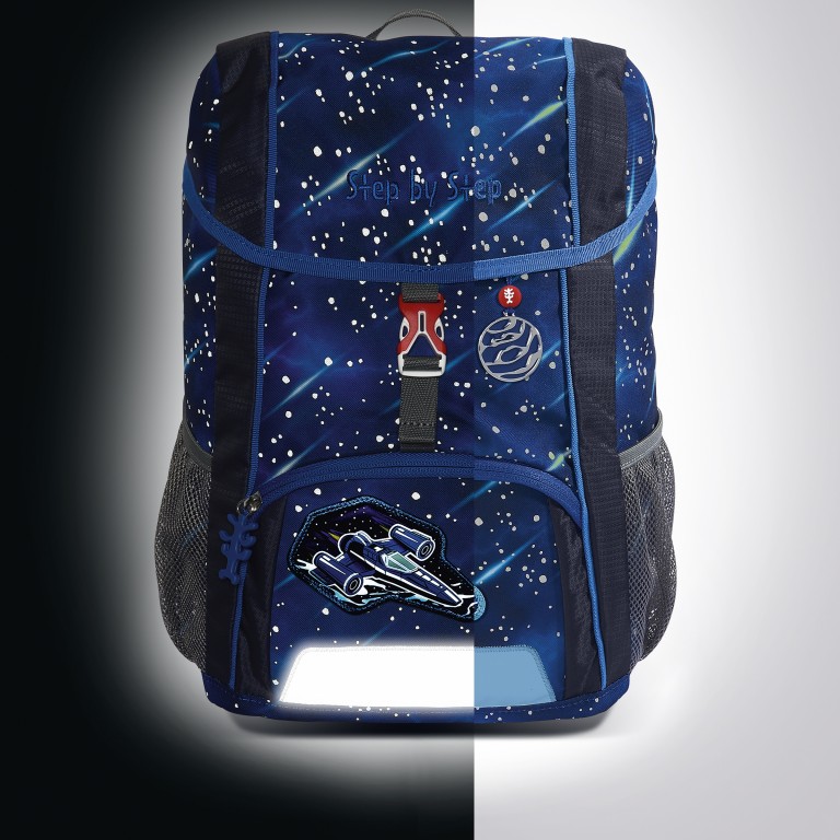 Kinderrucksack Kid Reflect Set 3-teilig Star Shuttle Elio, Farbe: blau/petrol, Marke: Step by Step, EAN: 4047443491985, Abmessungen in cm: 26x35x17, Bild 8 von 8