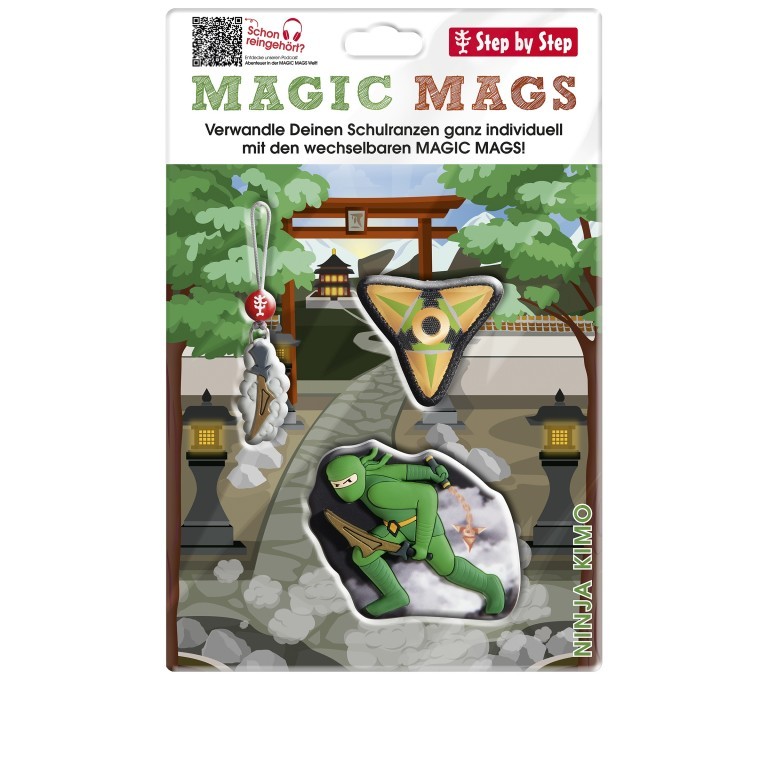 Sticker / Anhänger für Schulranzen Magic Mags Ninja Kimo, Farbe: anthrazit, Marke: Step by Step, EAN: 4047443505132, Bild 2 von 3