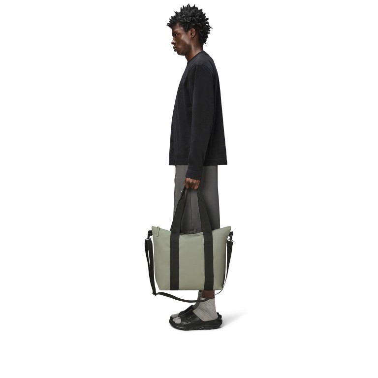 Shopper Tote Bag Mini Drift, Farbe: grau, Marke: Rains, EAN: 5711747603731, Abmessungen in cm: 35x36x13, Bild 3 von 4