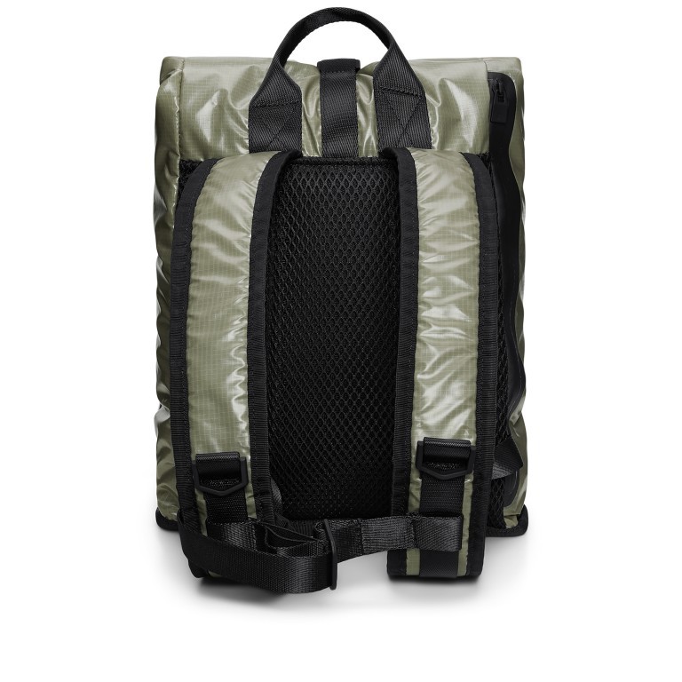 Rucksack Sibu Rolltop Mini mit Laptopfach 13 Zoll Drift, Farbe: grau, Marke: Rains, EAN: 5711747604332, Abmessungen in cm: 27x39x10, Bild 2 von 5