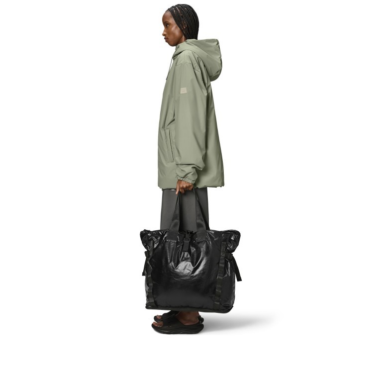 Shopper Sibu Black, Farbe: schwarz, Marke: Rains, EAN: 5711747571429, Abmessungen in cm: 51.5x42x20, Bild 4 von 5