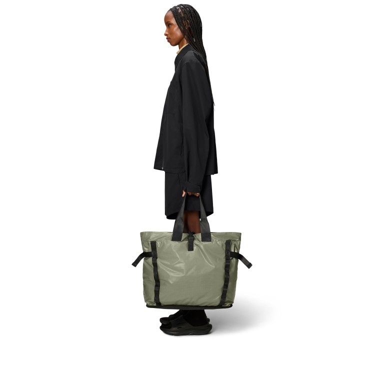 Shopper Sibu Drift, Farbe: grau, Marke: Rains, EAN: 5711747604356, Abmessungen in cm: 51.5x42x20, Bild 4 von 5