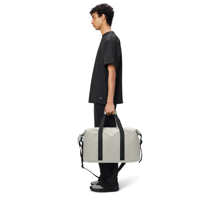 Reisetasche Hilo Weekend Bag Matrix, Farbe: beige, Marke: Rains, EAN: 5711747603816, Abmessungen in cm: 52x27x26, Bild 3 von 5