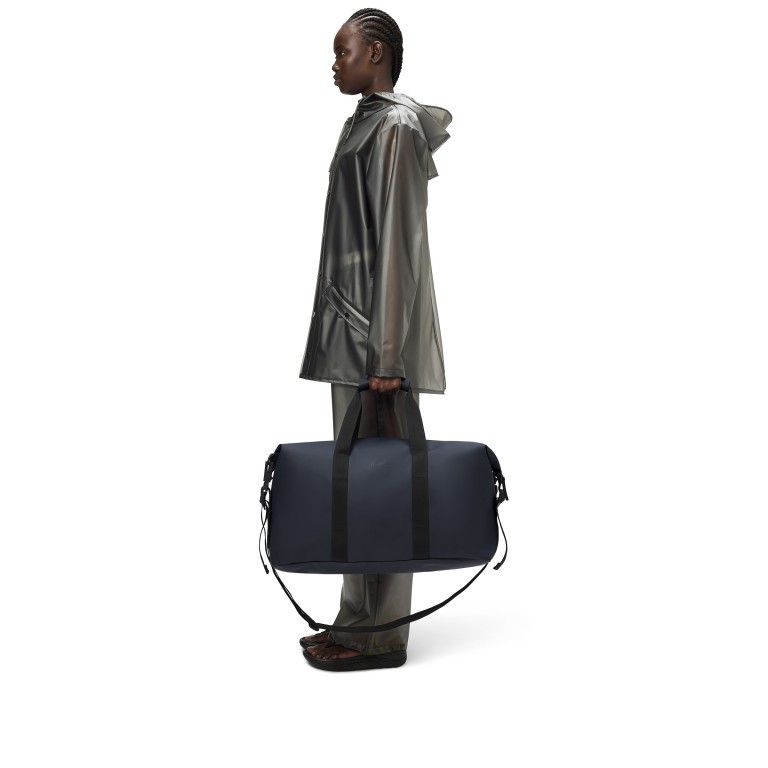 Reisetasche Hilo Weekend Bag Navy, Farbe: blau/petrol, Marke: Rains, EAN: 5711747558413, Abmessungen in cm: 52x27x26, Bild 4 von 5