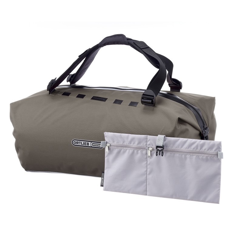 Reisetasche Duffle Lite auch als Rucksack nutzbar Volumen 60 Liter Dark Sand, Farbe: beige, Marke: Ortlieb, EAN: 4013051059893, Abmessungen in cm: 28x29x35, Bild 9 von 11