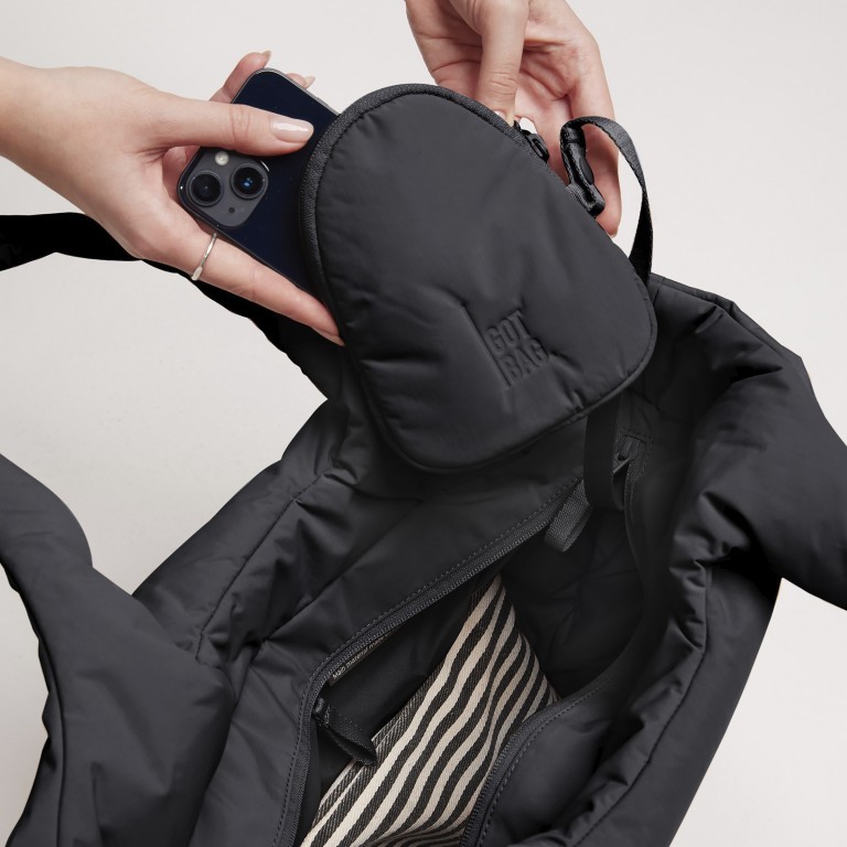 Shopper Cloud Tote Capsule mit Laptopfach 14 Zoll Black Monochrome, Farbe: schwarz, Marke: Got Bag, EAN: 4262457051738, Abmessungen in cm: 29x35x17, Bild 9 von 11