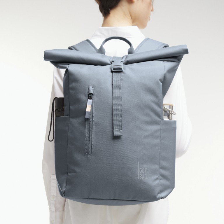 Rucksack Rolltop Easy Monochrome Marlin, Farbe: blau/petrol, Marke: Got Bag, EAN: 4262457052193, Abmessungen in cm: 30x42x15, Bild 6 von 10