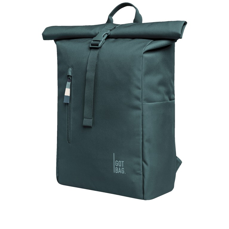 Rucksack Rolltop Easy Monochrome Sea Teal, Farbe: blau/petrol, Marke: Got Bag, EAN: 4262457052230, Abmessungen in cm: 30x42x15, Bild 2 von 10