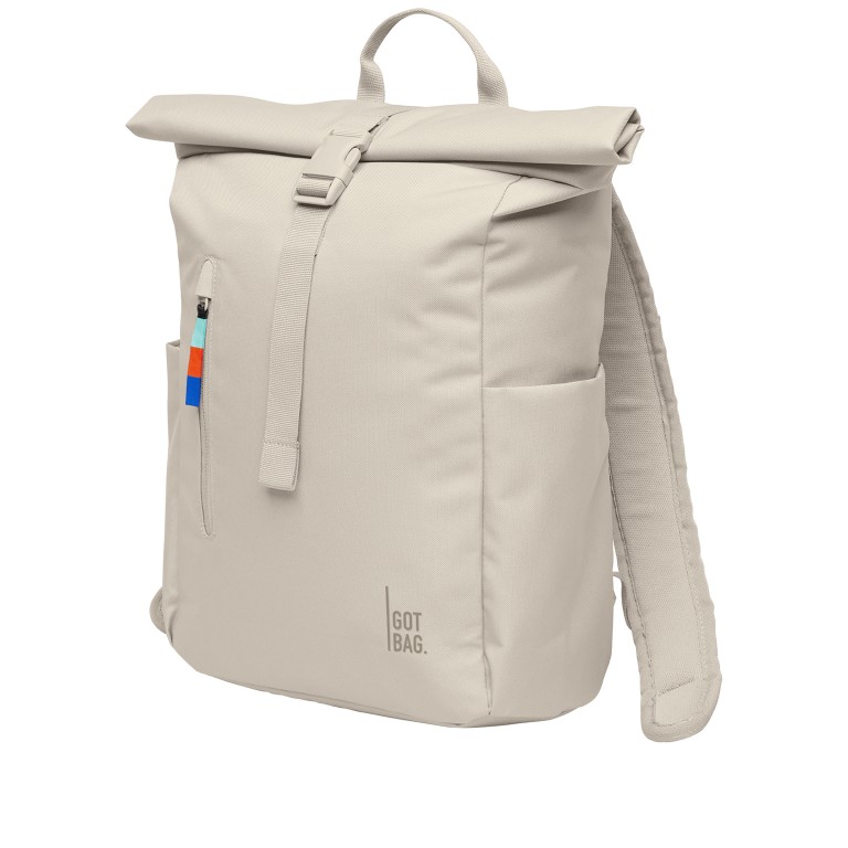Rucksack Rolltop Easy Small Soft Shell, Farbe: beige, Marke: Got Bag, EAN: 4262457052315, Abmessungen in cm: 27x40x13, Bild 2 von 10