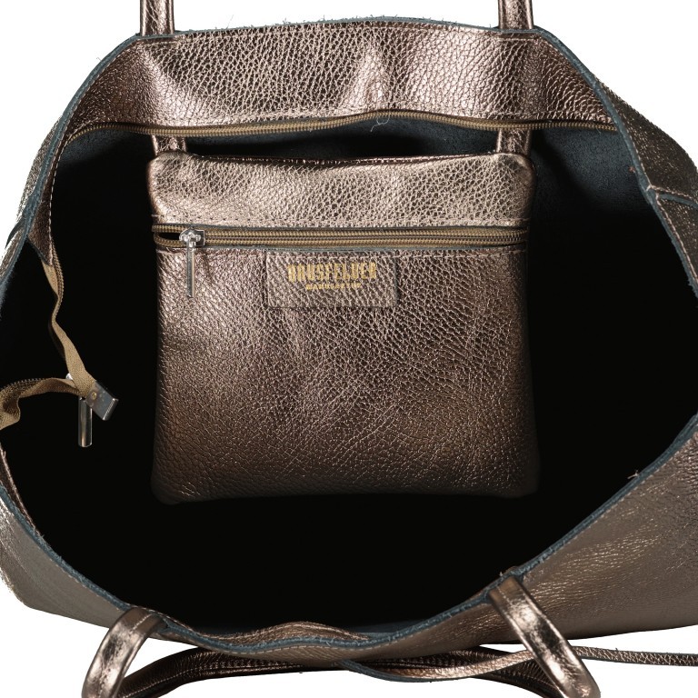Shopper Metallic Bronze, Farbe: metallic, Marke: Hausfelder Manufaktur, EAN: 4065646023185, Abmessungen in cm: 37x29.5x11.5, Bild 5 von 5