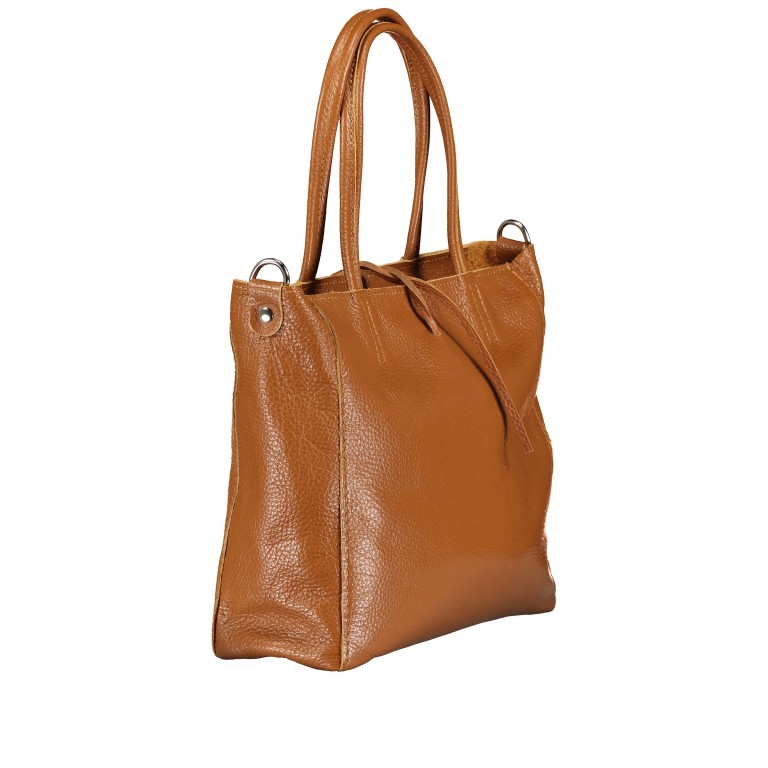 Handtasche Dollaro Hellbraun, Farbe: braun, Marke: Hausfelder Manufaktur, EAN: 4065646023215, Abmessungen in cm: 23.5x23x8, Bild 2 von 7