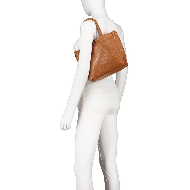 Handtasche Dollaro Hellbraun, Farbe: braun, Marke: Hausfelder Manufaktur, EAN: 4065646023215, Abmessungen in cm: 23.5x23x8, Bild 5 von 7