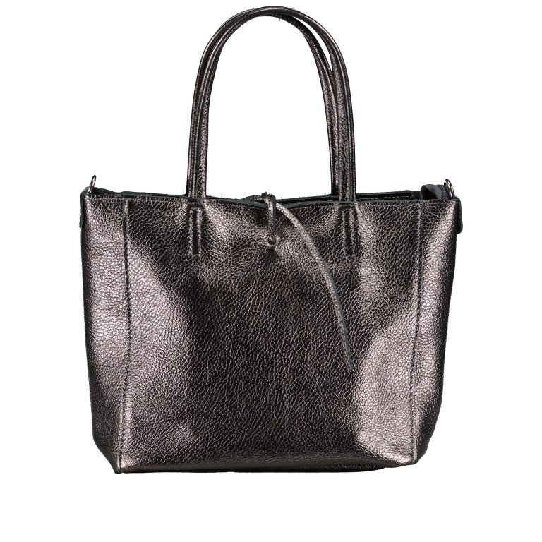 Handtasche Metallic Anthra, Farbe: anthrazit, Marke: Hausfelder Manufaktur, EAN: 4065646023253, Abmessungen in cm: 23x22.5x8.5, Bild 3 von 8