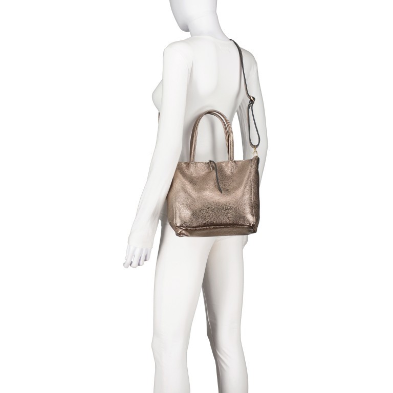 Handtasche Metallic Bronze, Farbe: metallic, Marke: Hausfelder Manufaktur, EAN: 4065646023277, Abmessungen in cm: 23x22.5x8.5, Bild 7 von 8