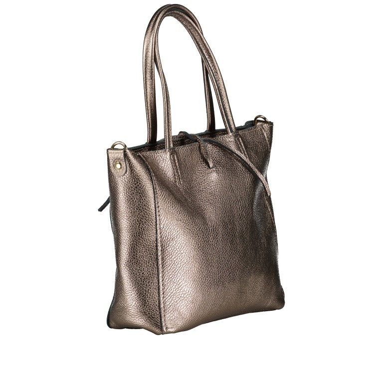 Handtasche Metallic Bronze, Farbe: metallic, Marke: Hausfelder Manufaktur, EAN: 4065646023277, Abmessungen in cm: 23x22.5x8.5, Bild 2 von 8