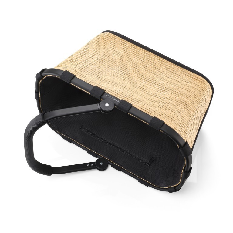 Einkaufskorb Carrybag Raffia Black, Farbe: cognac, Marke: Reisenthel, EAN: 4012013741500, Abmessungen in cm: 48x29x28, Bild 3 von 5